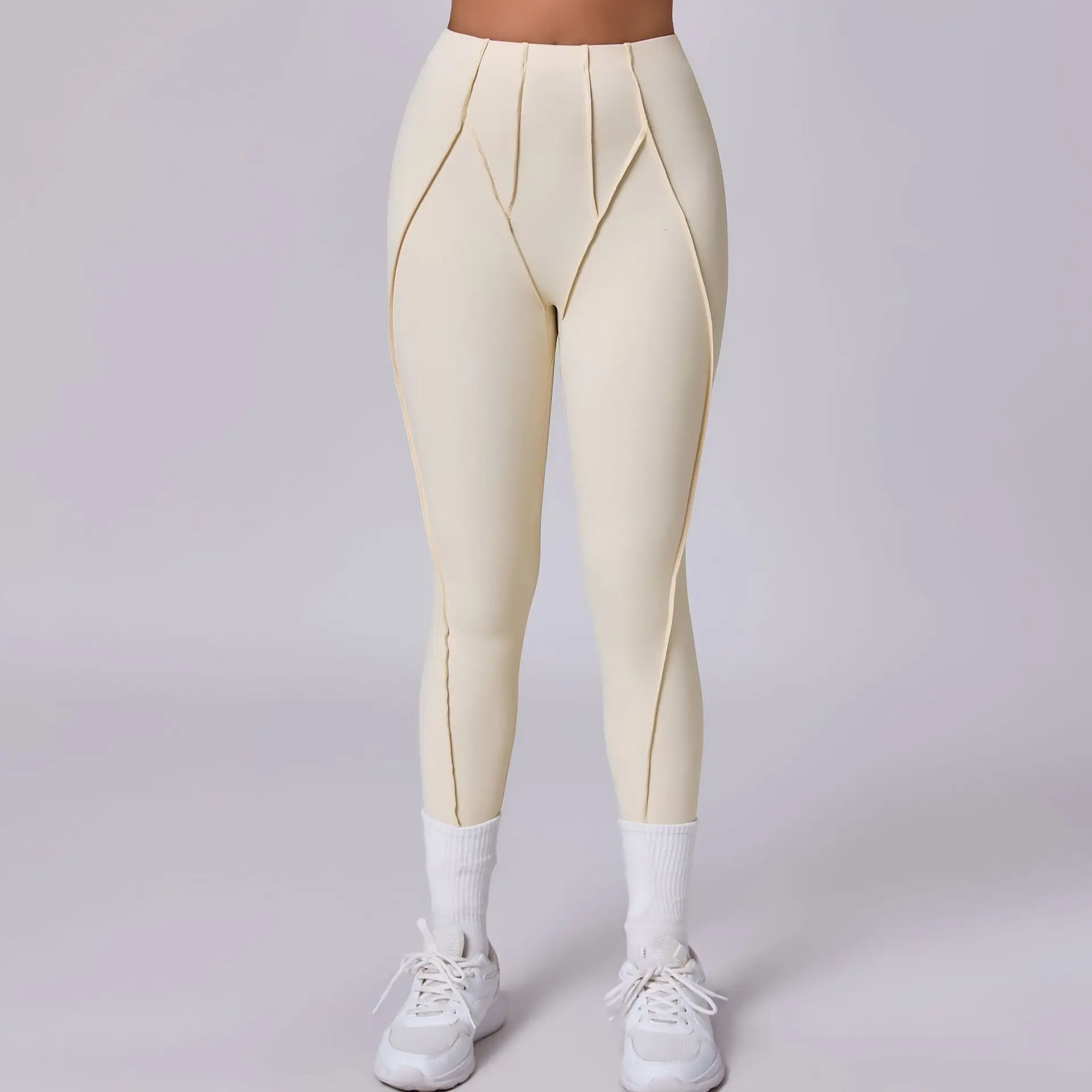 leggings-blancs-à-motif-zigzag